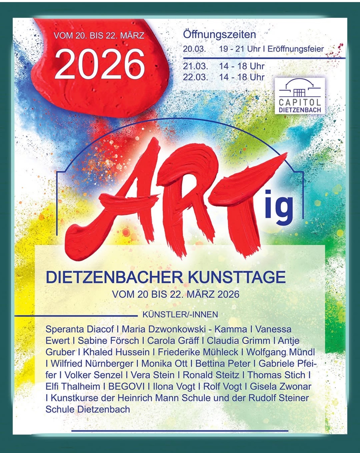 Einladung zur ARTig 2026: Monika Ott bei den Dietzenbacher Kunsttagen